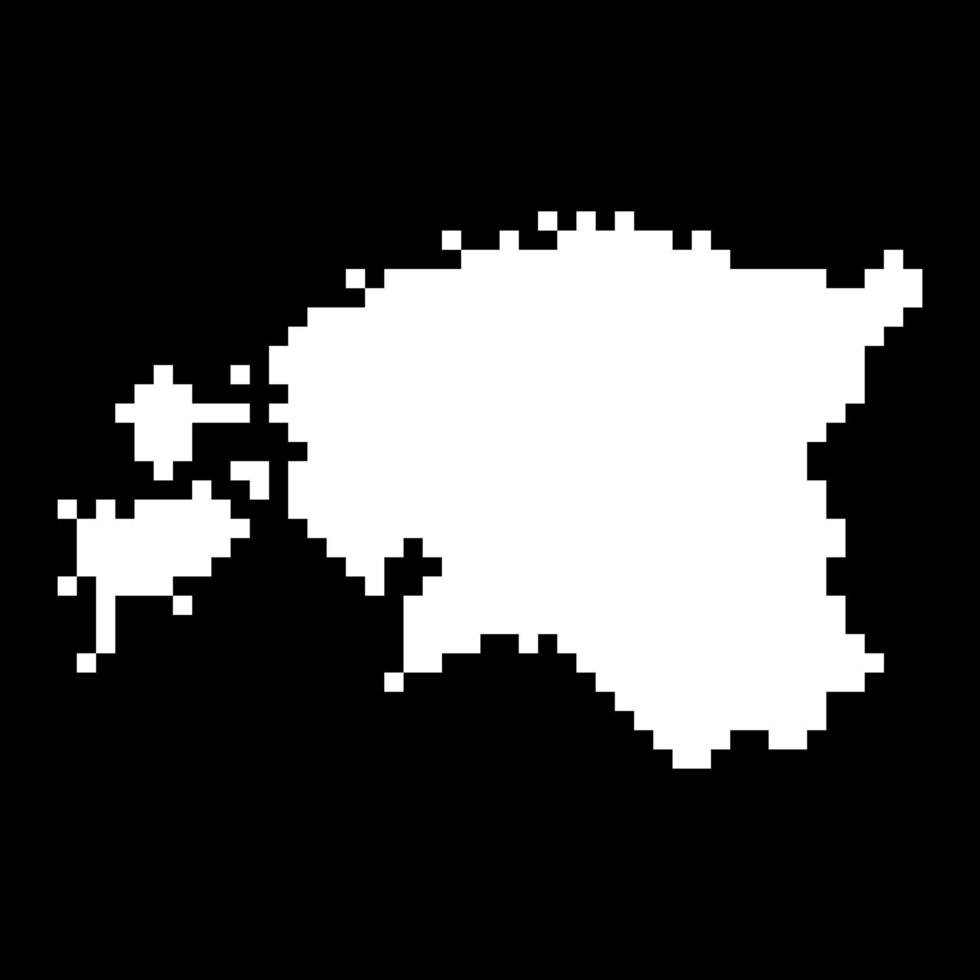 Pixel map of Estonia. Vector illustration.