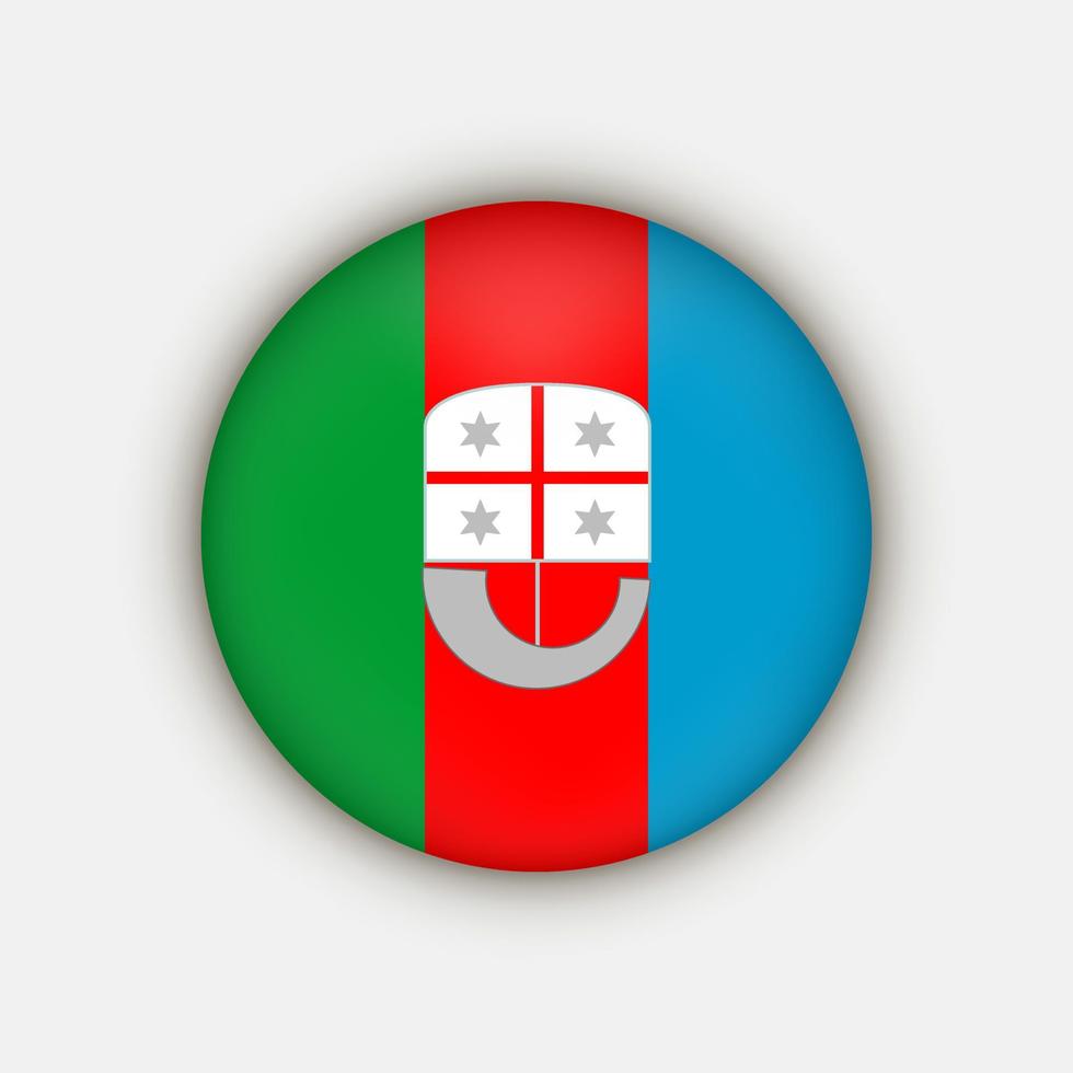 Liguria Flag. Region of Italy. Vector illustration.