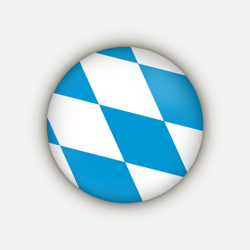 bandera de baviera, estado de alemania. ilustración vectorial vector
