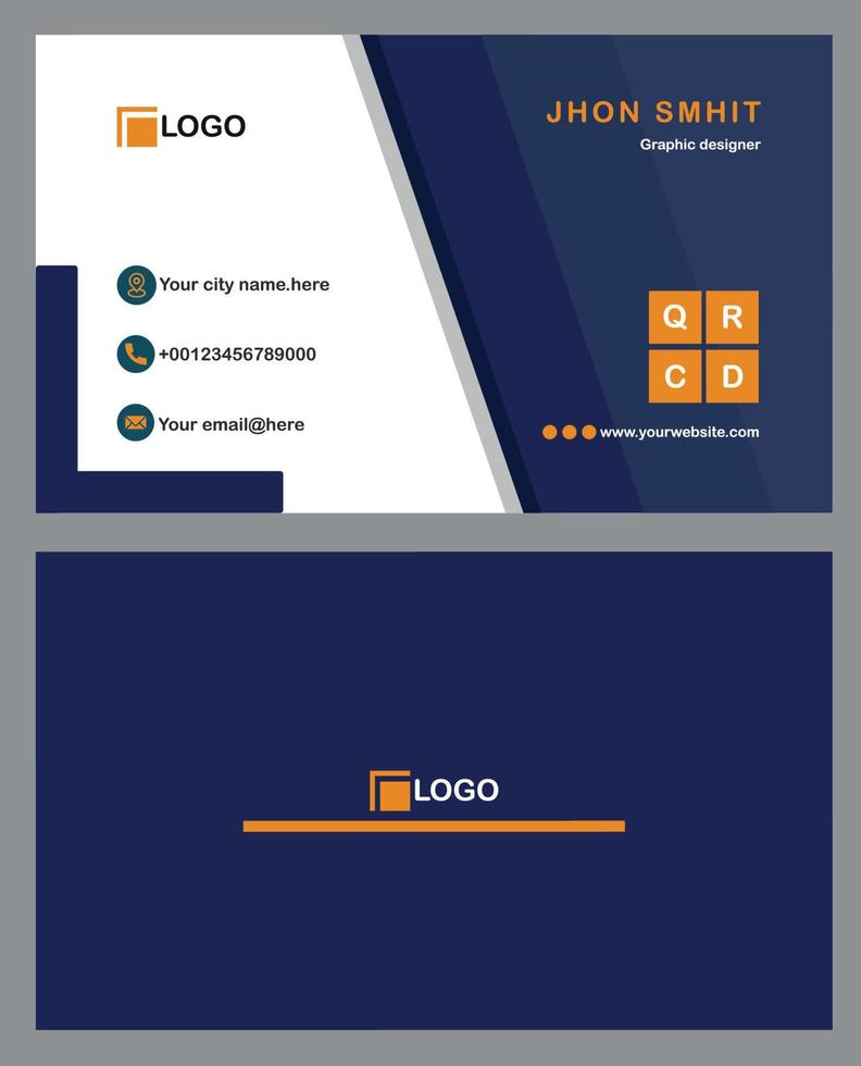 Corporate business card template vector