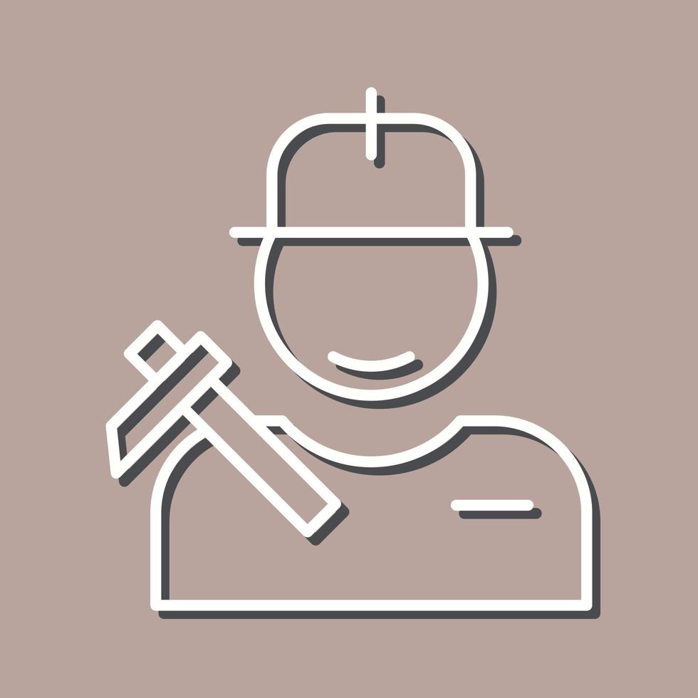 icono de vector de trabajador