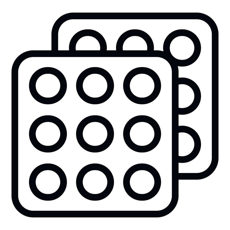 Cuisine waffle icon outline vector. Wafer square vector