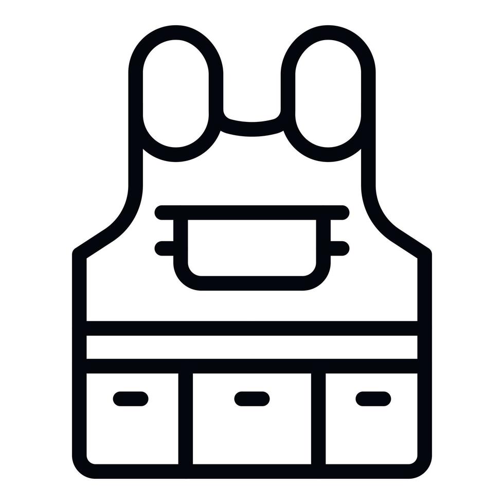 Security vest icon outline vector. Army proof vector