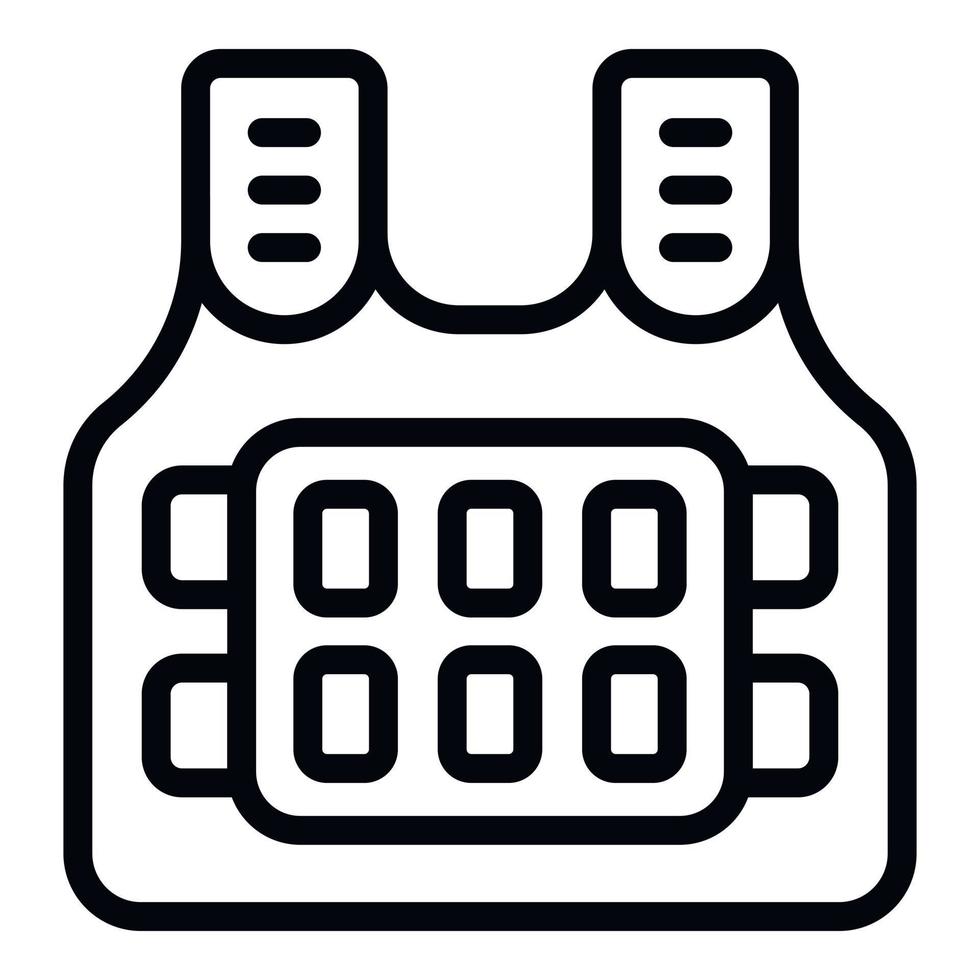 Tactical jacket icon outline vector. Army vest vector