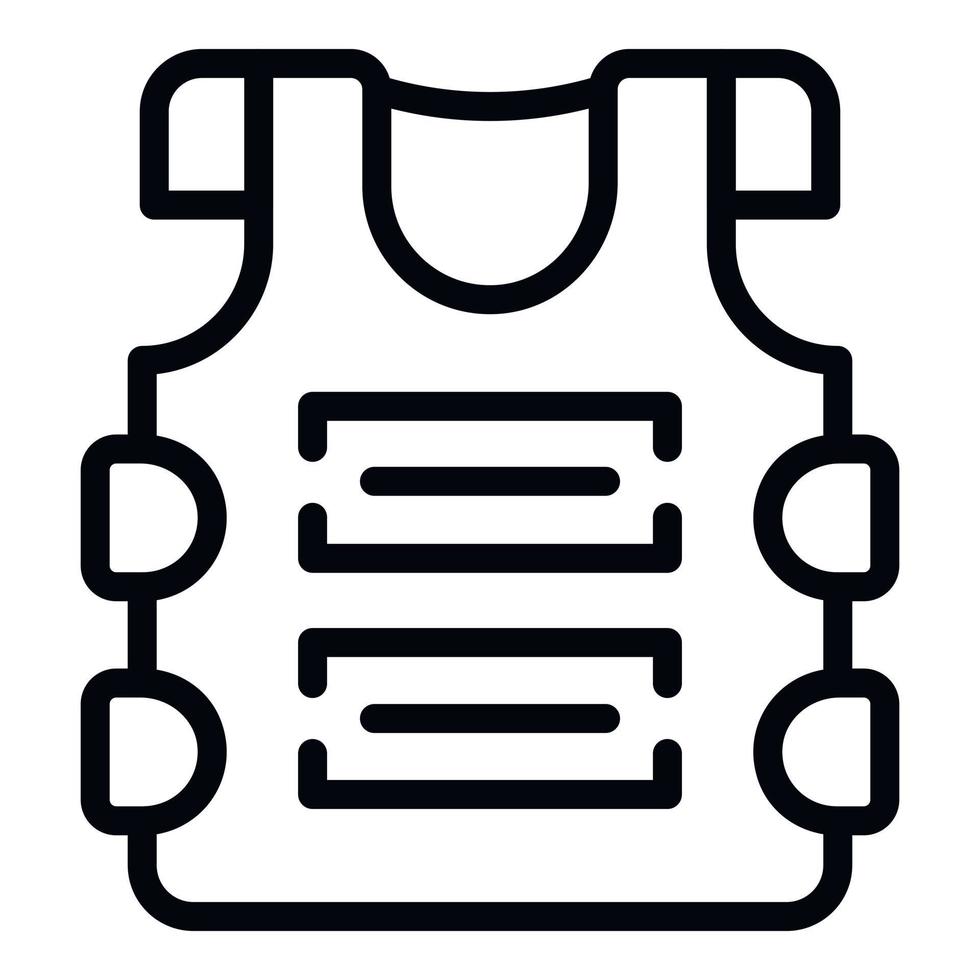 Kevlar vest icon outline vector. Bulletproof armor vector