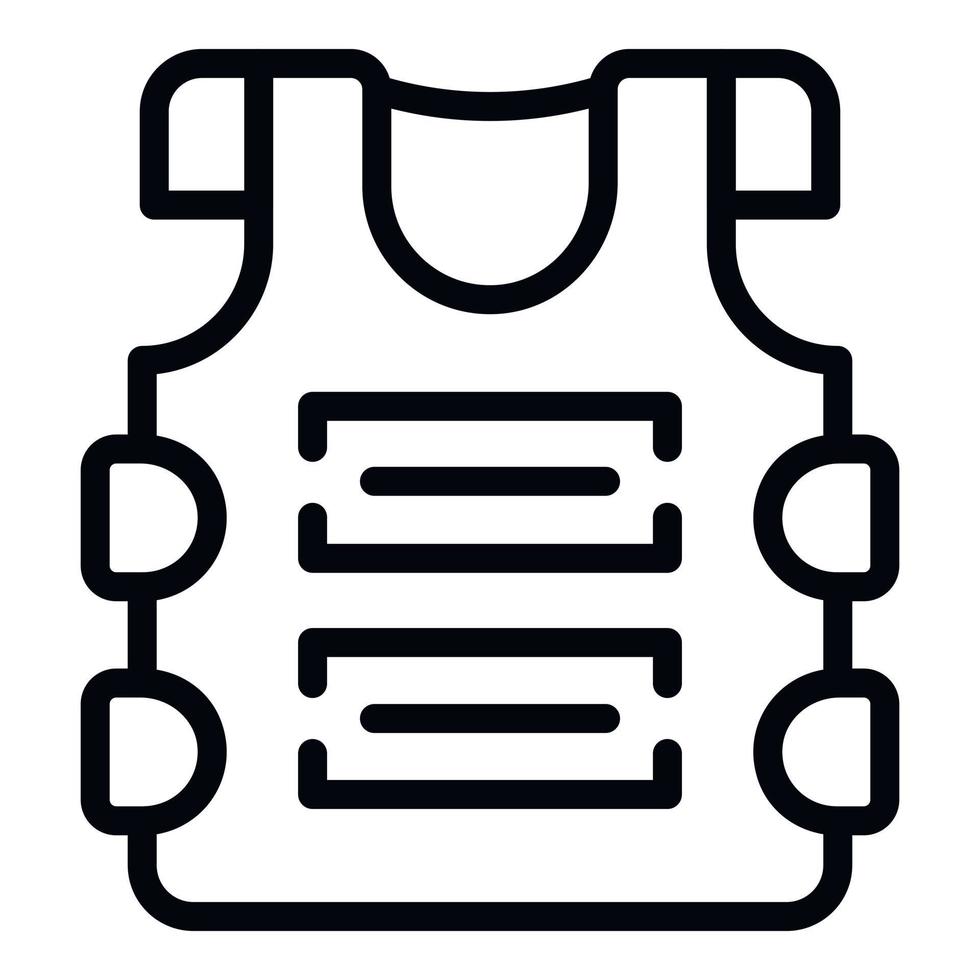 Kevlar vest icon outline vector. Bulletproof armor 20245796 Vector