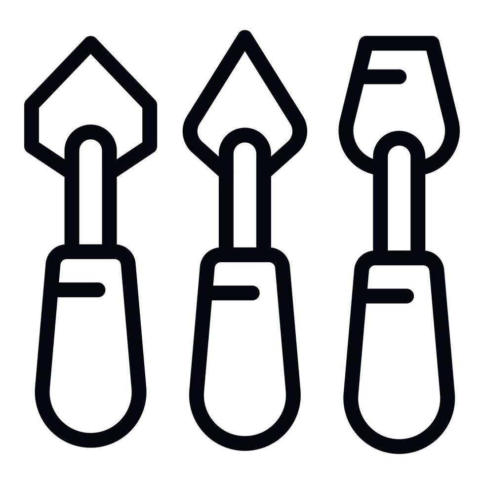 Painting studio trowel icon outline vector. Art painter vector