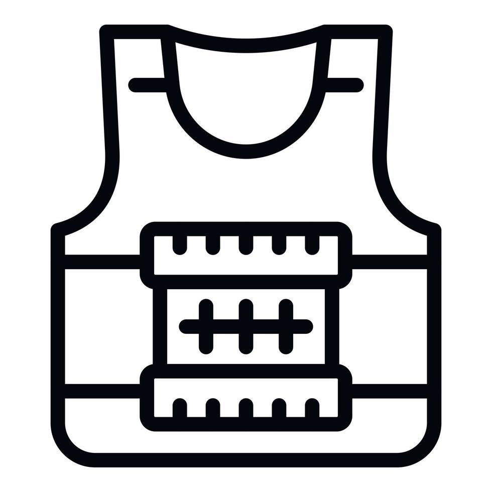 Vest protection icon outline vector. Army armor vector