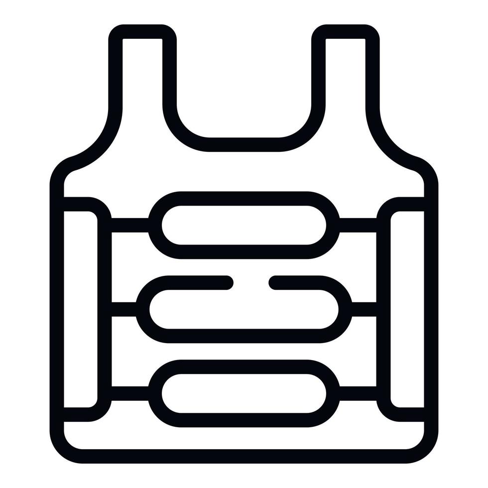 Jacket gear icon outline vector. Tactical armor vector