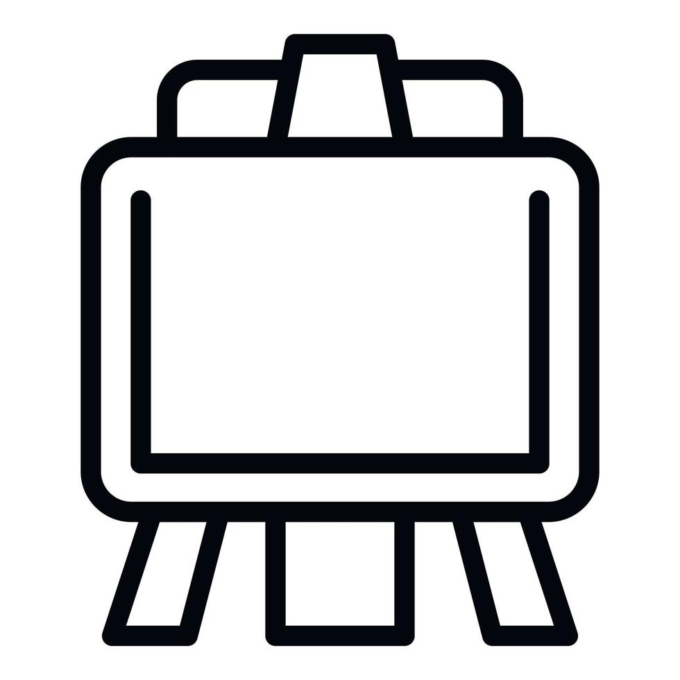 Canvas icon outline vector. Art studio vector