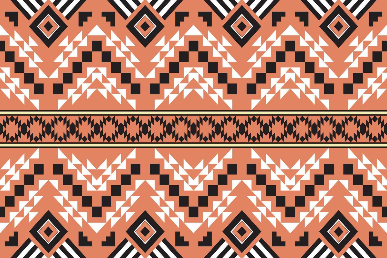 Geometric ethnic tribal vintage seamless pattern. Applied traditional design for background, carpet, wallpaper, clothing, wrapping, Batik, fabric, fashion design. Vector illustration embroidery style.