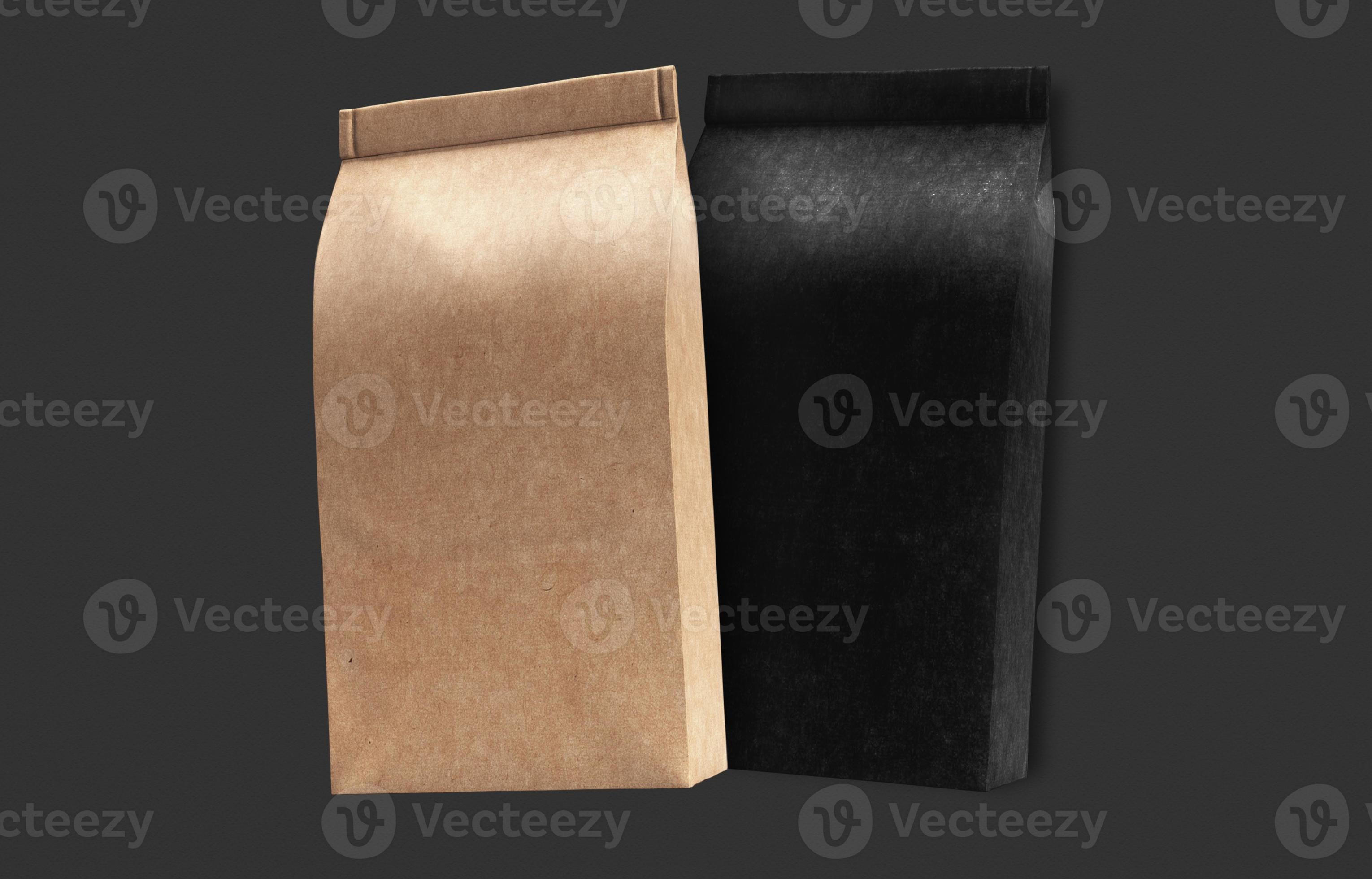 Blank coffee bag mockup isolated in a removable backgroud, concept for