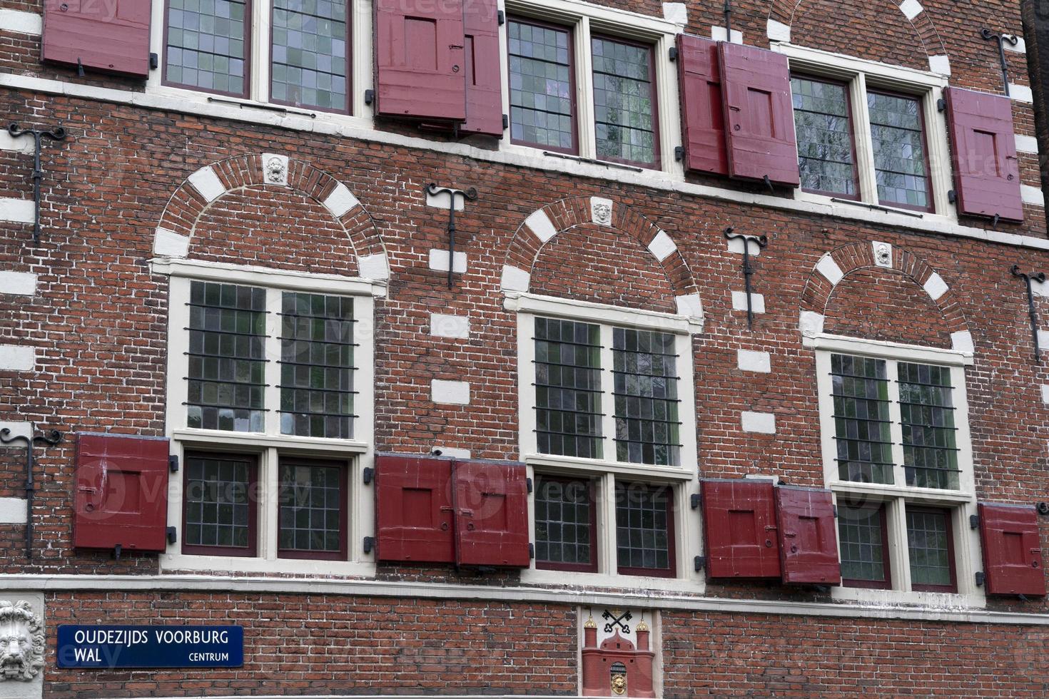 Amsterdam old town buildings photo