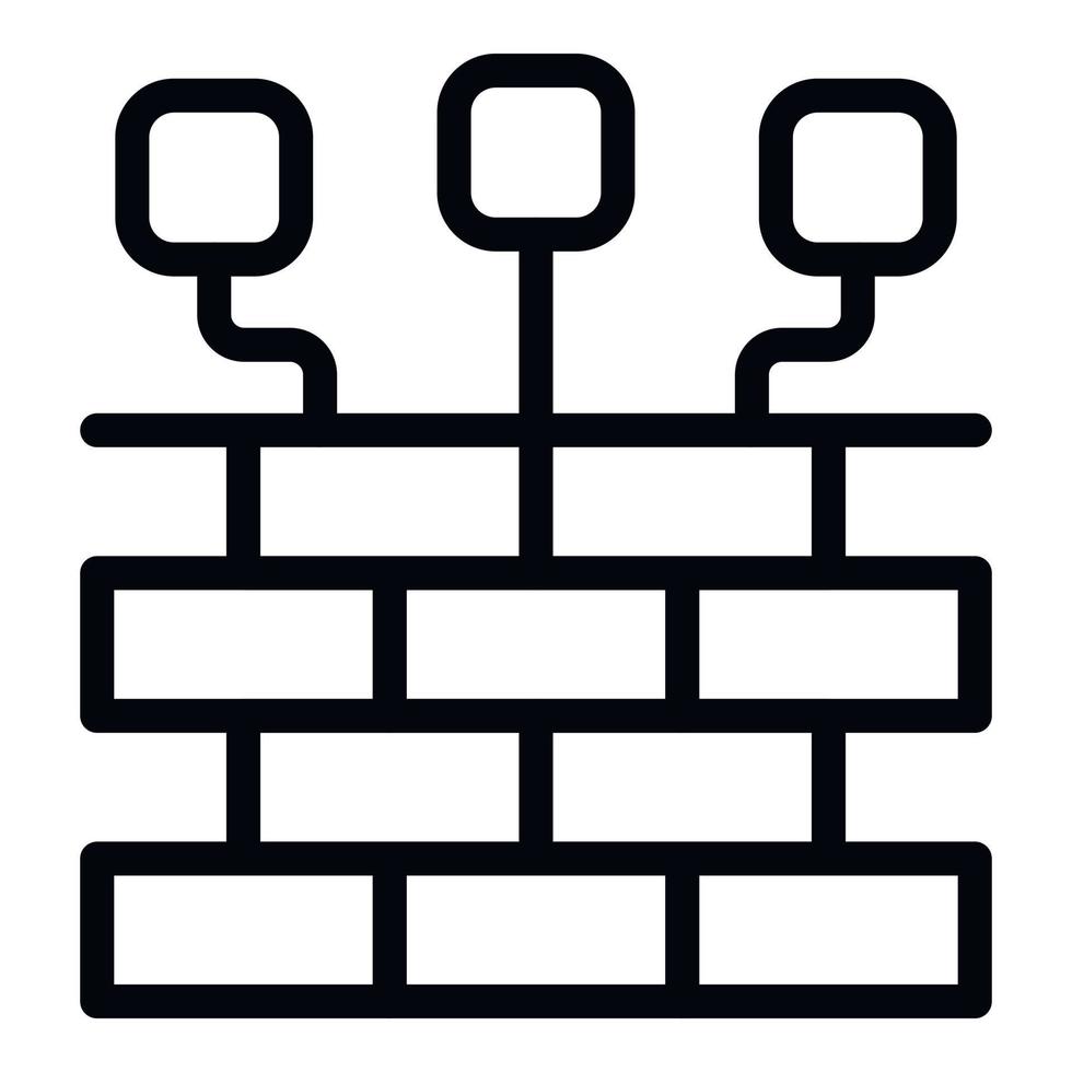 Brain computer icon outline vector. Factory engineer vector