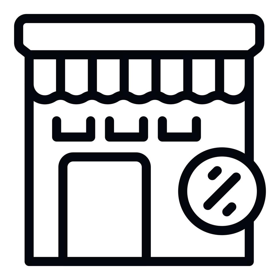 Cashback service street shop icon outline vector. Cash back vector