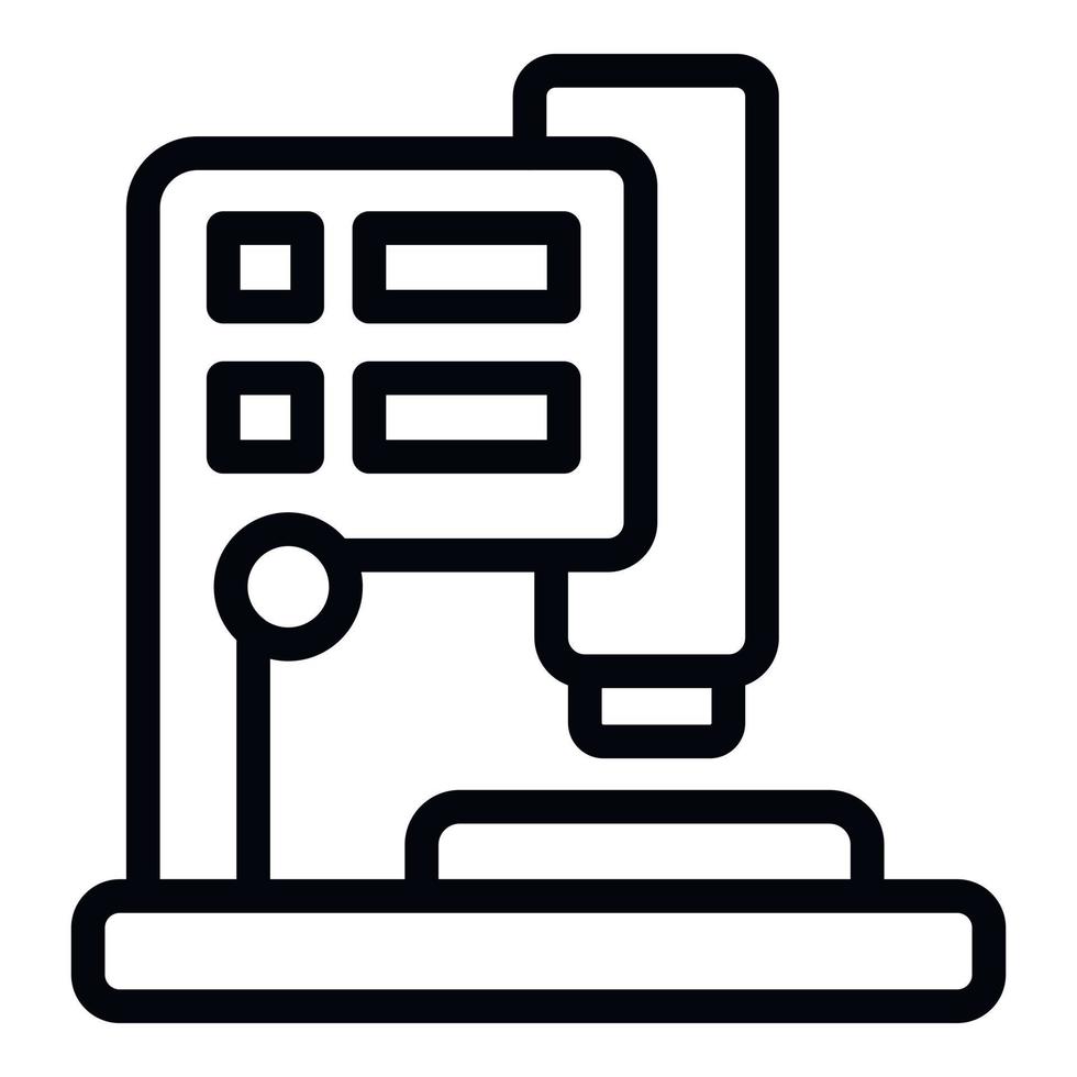 Enzymes under microscope icon outline vector. Chain vitamin vector