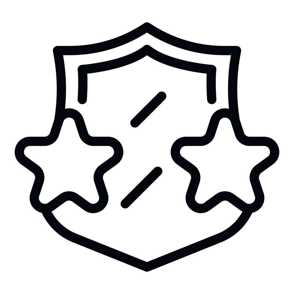 Shield award icon outline vector. Trophy cup vector