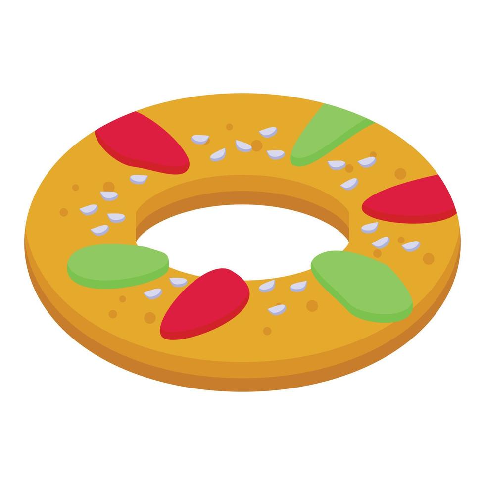 Portugal donut icon isometric vector. Portuguese cuisine vector