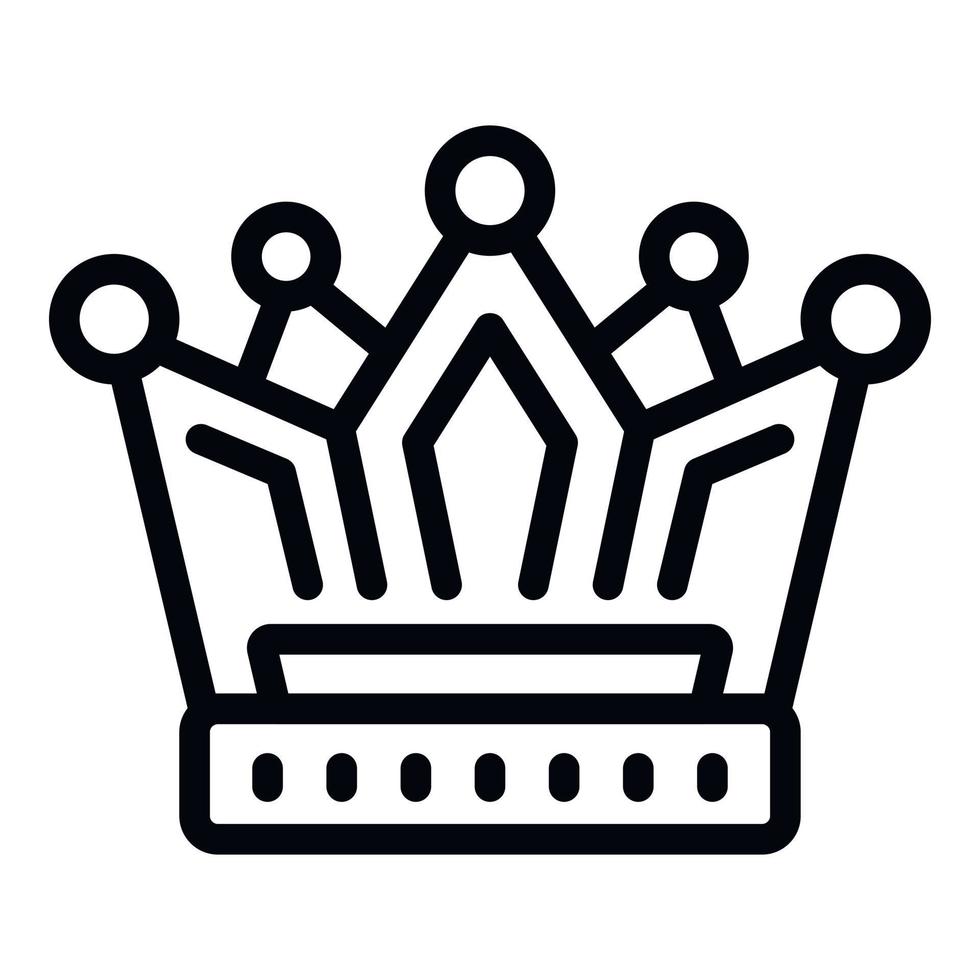 Crown prize icon outline vector. Winner award vector