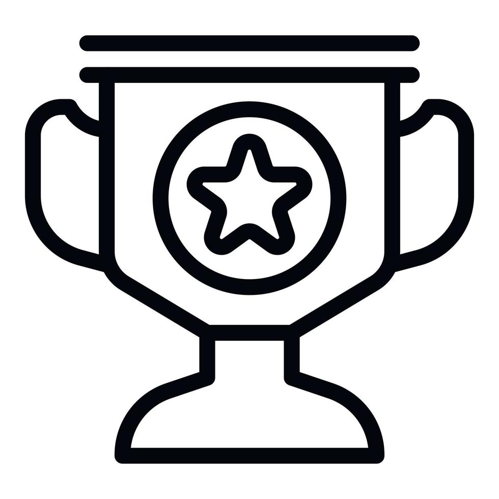 Trophy icon outline vector. Cup prize vector