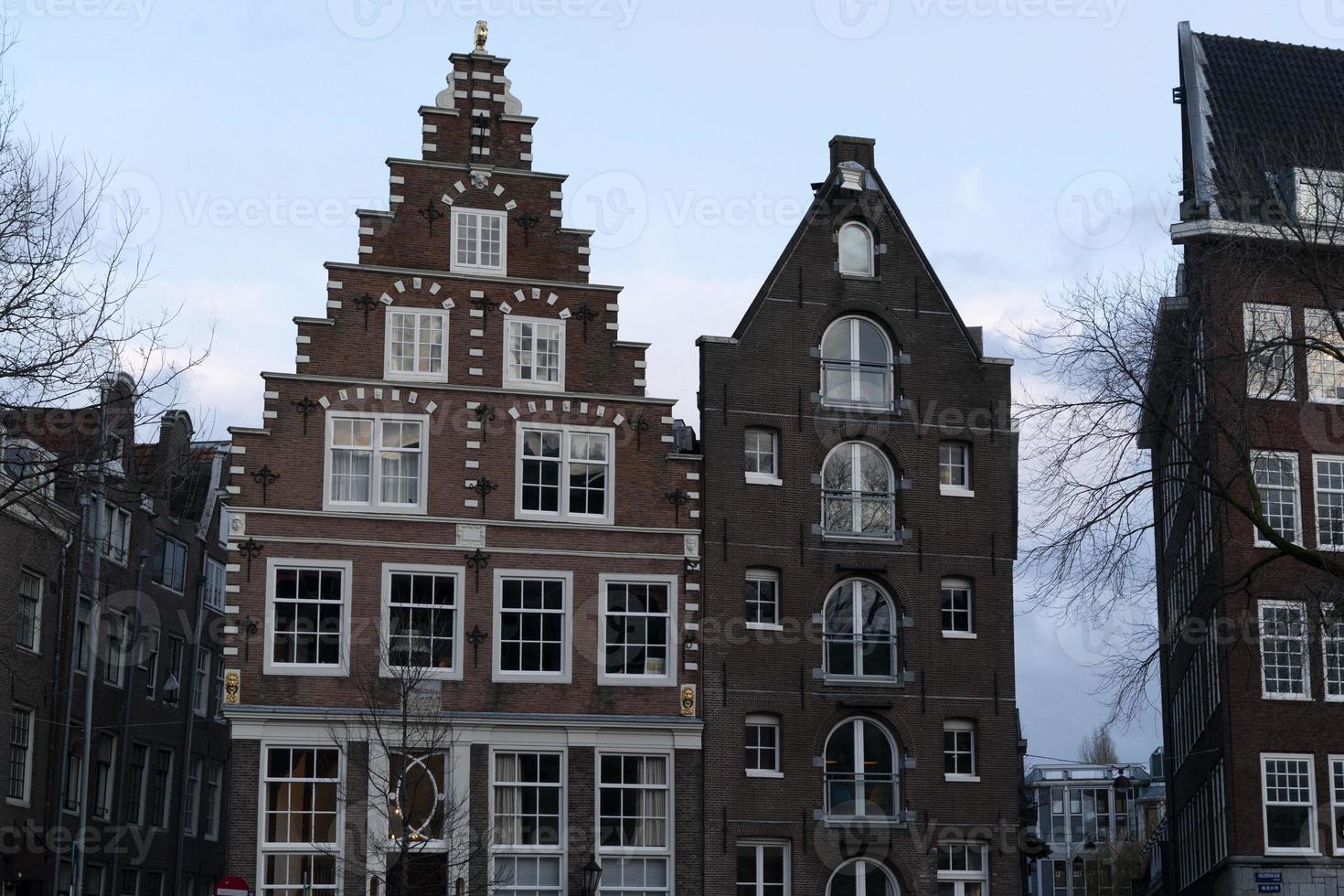 Amsterdam old town buildings photo