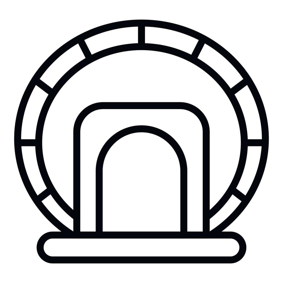 Tourism amphitheater icon outline vector. Ancient work vector