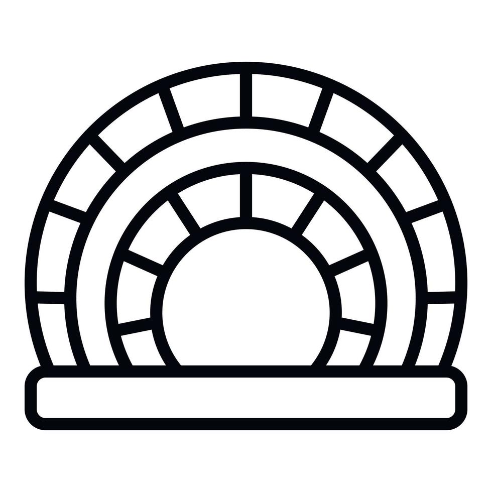Work amphitheater icon outline vector. Ancient hall vector