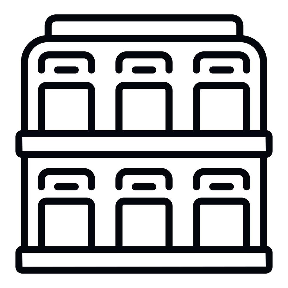 Amphitheater building icon outline vector. Ancient work vector