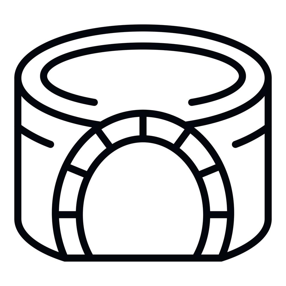 Hall amphitheater icon outline vector. Old stadium vector