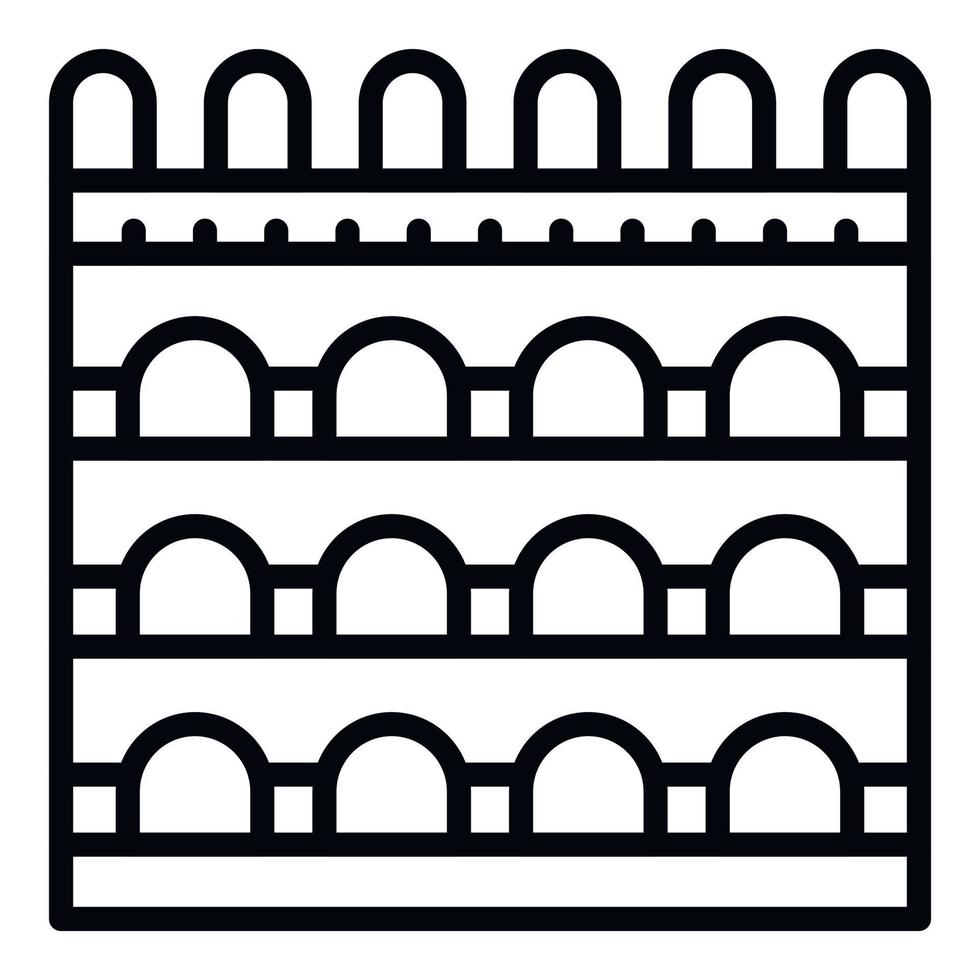 Map amphitheater icon outline vector. Work classroom vector