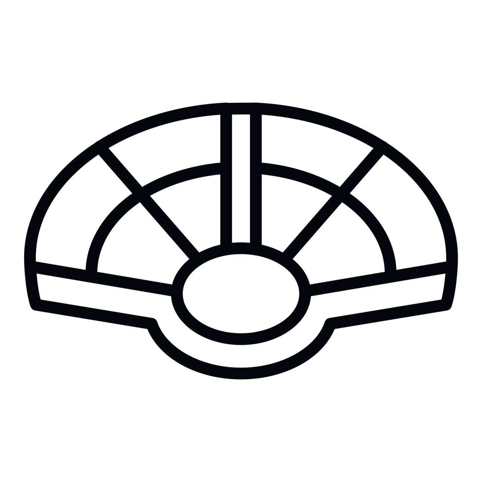 Classroom amphitheater icon outline vector. Ancient building vector