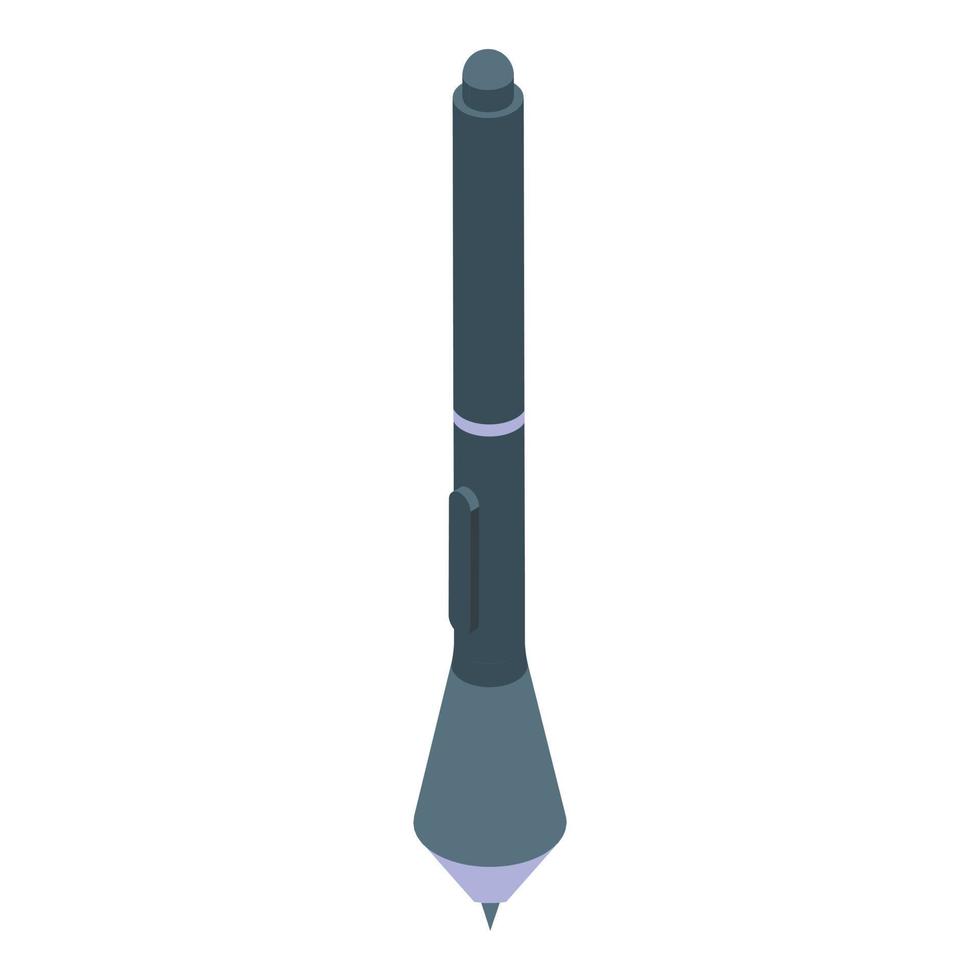 Stylus icon isometric vector. Digital pen vector