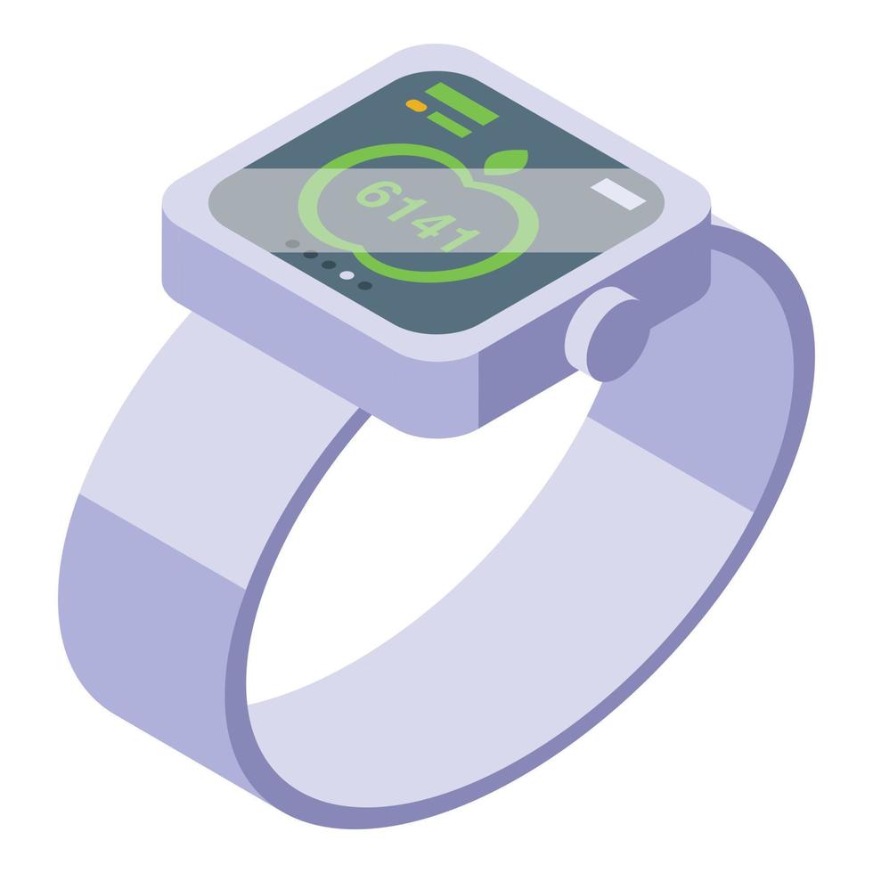 Smartwatch play icon isometric vector. Digital sport vector