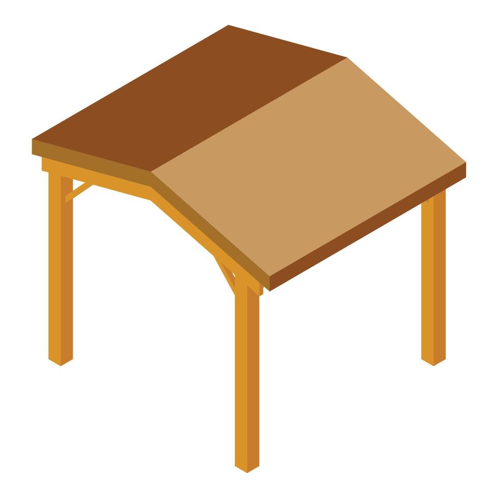 Gazebo icon isometric vector. Building construction vector