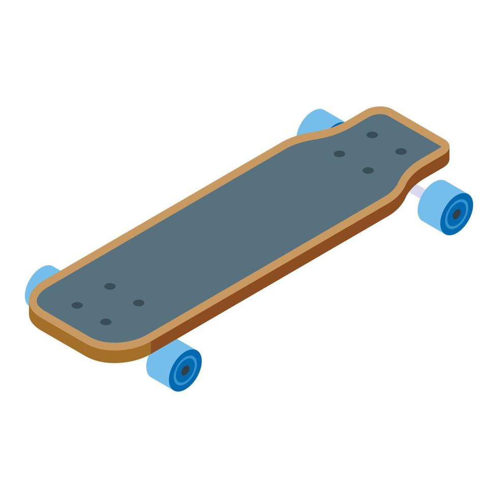 Longboard shape icon isometric vector. City deck vector