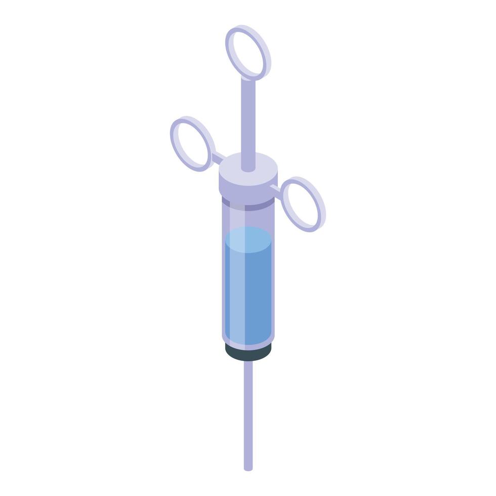 Medical syringe icon isometric vector. Life health vector