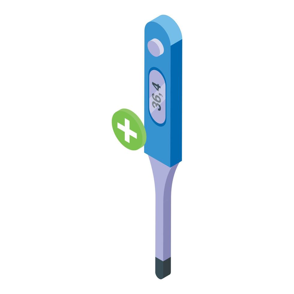 Care thermometer icon isometric vector. Medical card vector