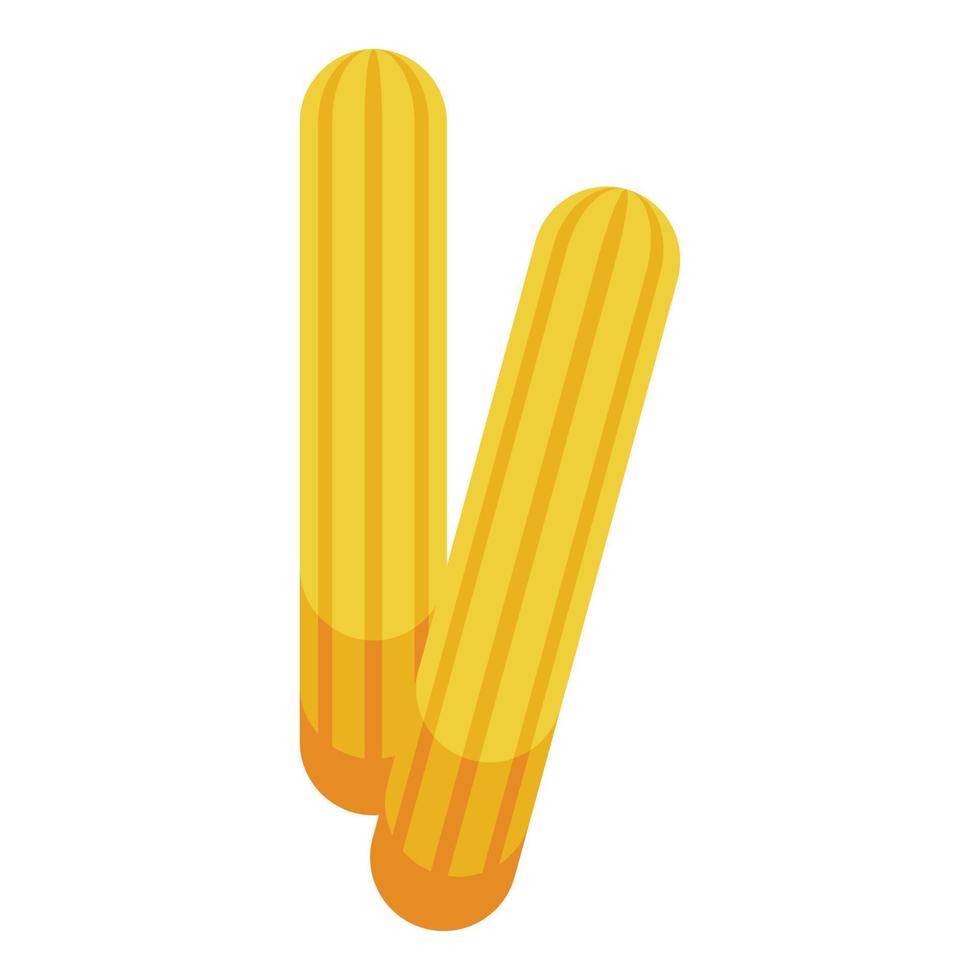 España churros icono isométrica vector. churro mexicano vector