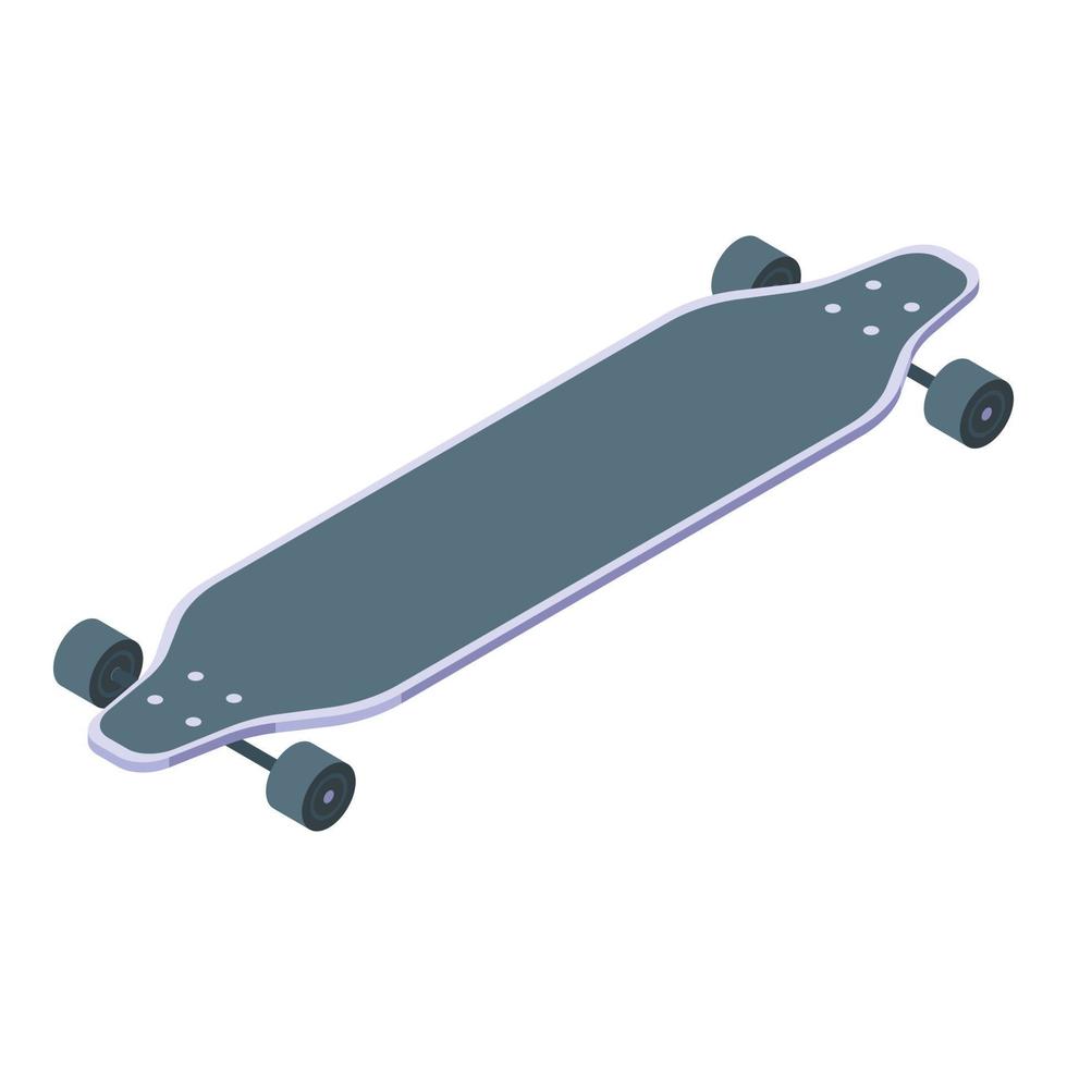 Longboard deck icon isometric vector. Retro board vector