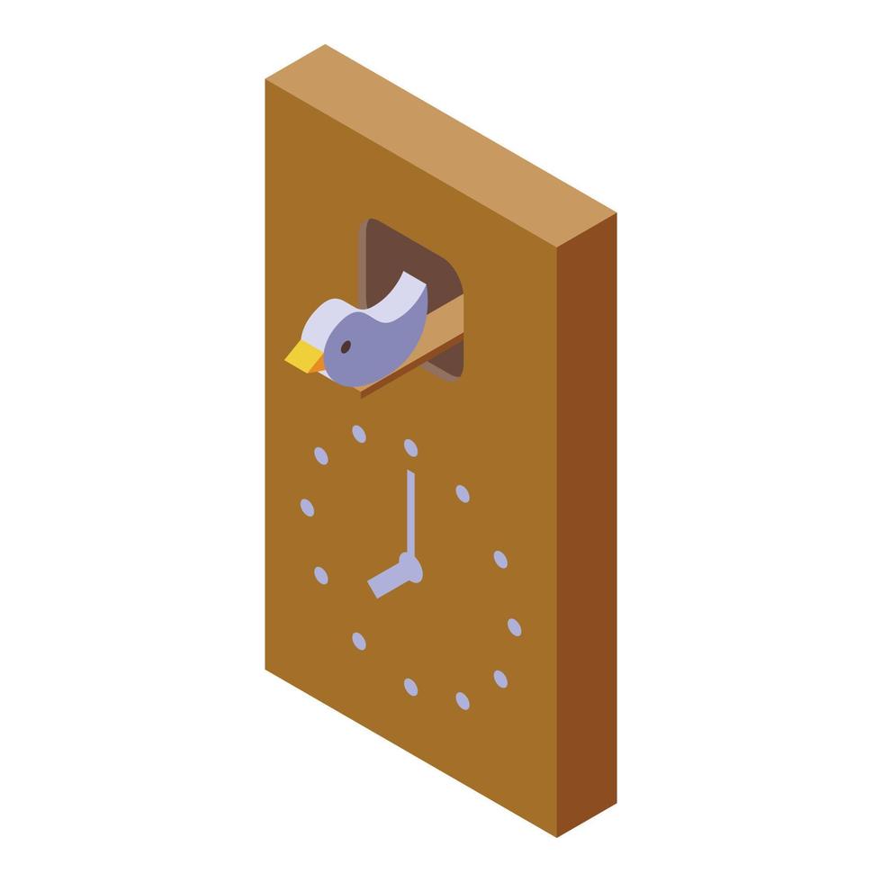 Cuckoo Clock icon isometric vector. Bird hour vector