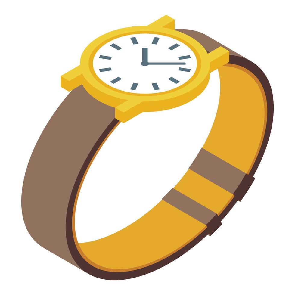 Mechanic hand watch icon isometric vector. Retro analogue vector