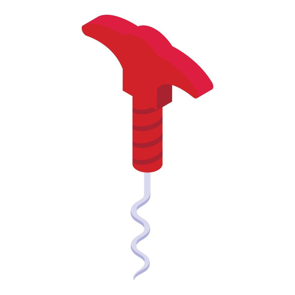 Corkscrew icon isometric vector. Wine drink vector