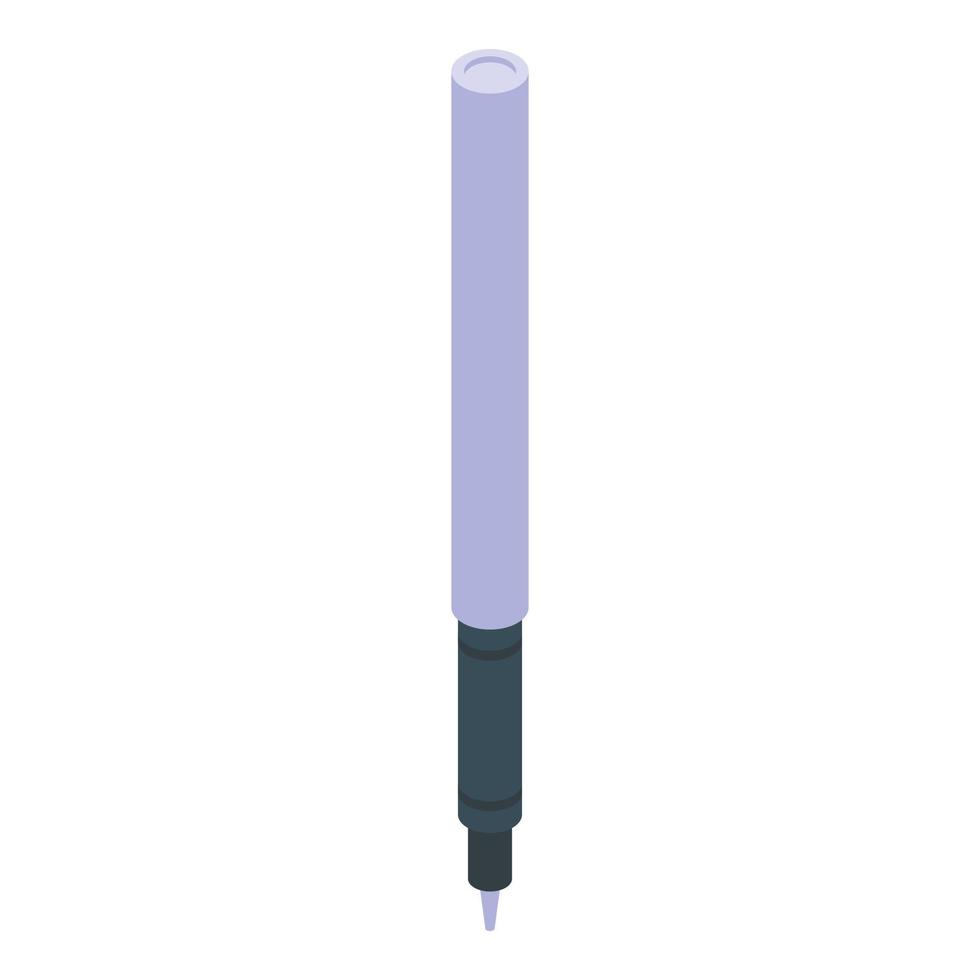 Ink pen icon isometric vector. Digital tablet vector