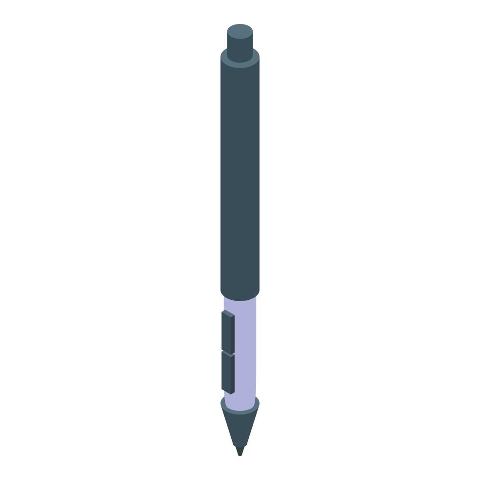 Signature pencil icon isometric vector. Digital pen vector