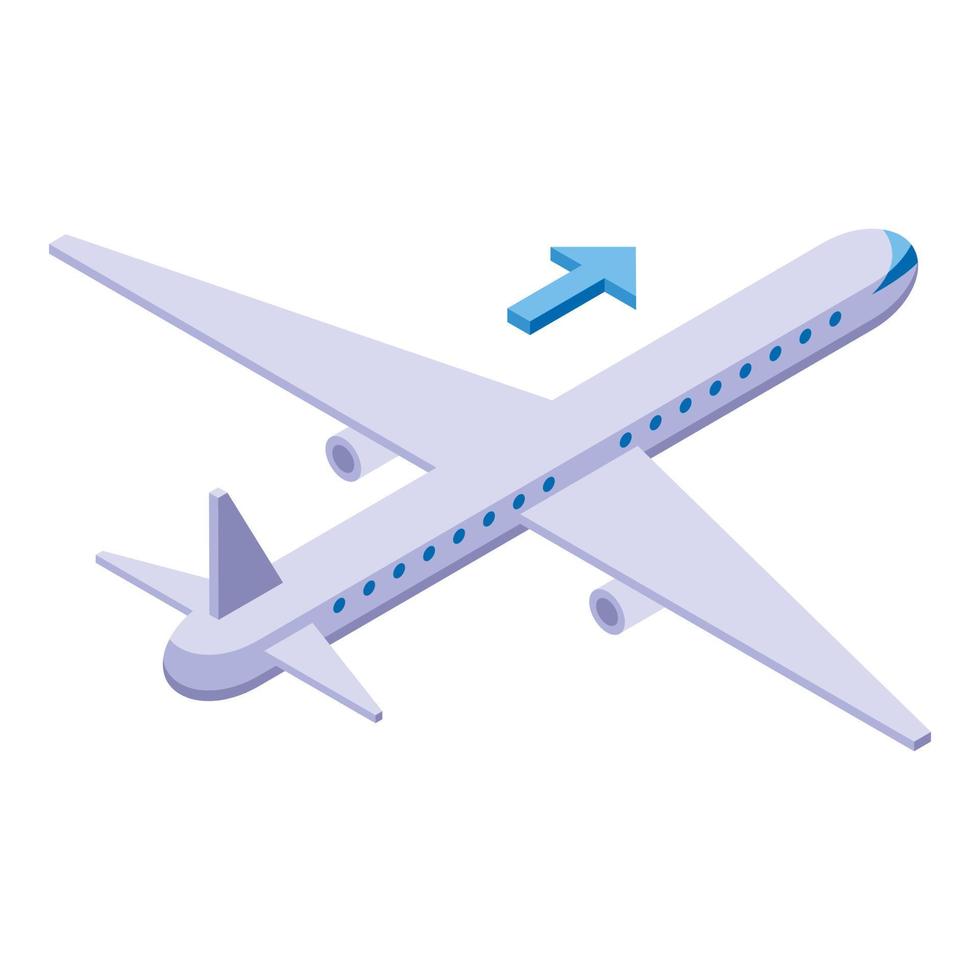 Travel airplane icon isometric vector. Sea lifestyle vector