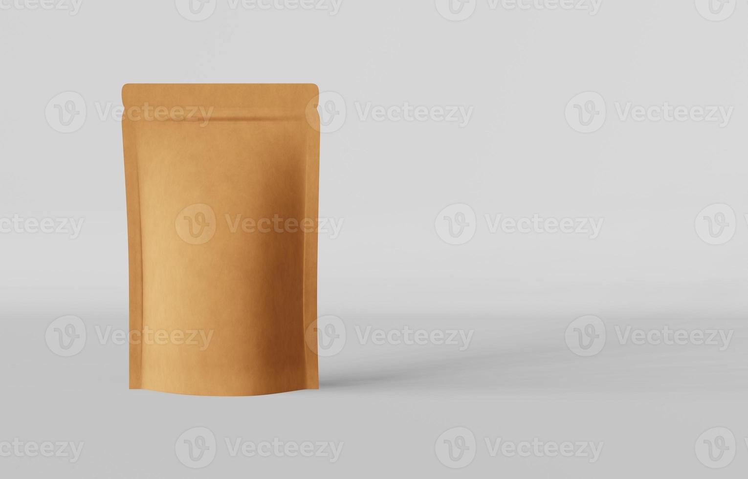Blank coffee bag mockup isolated in a removable background, concept for