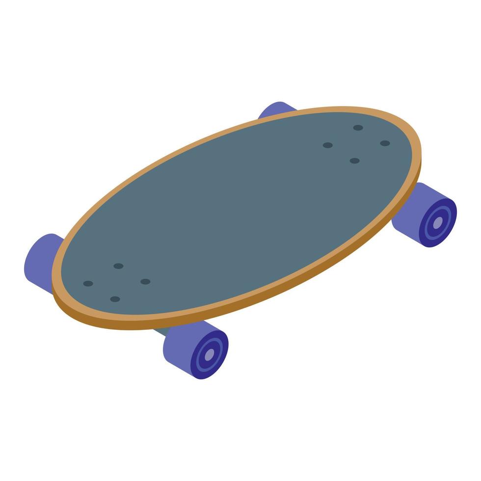 pequeño longboard icono isométrica vector. cubierta equipo vector