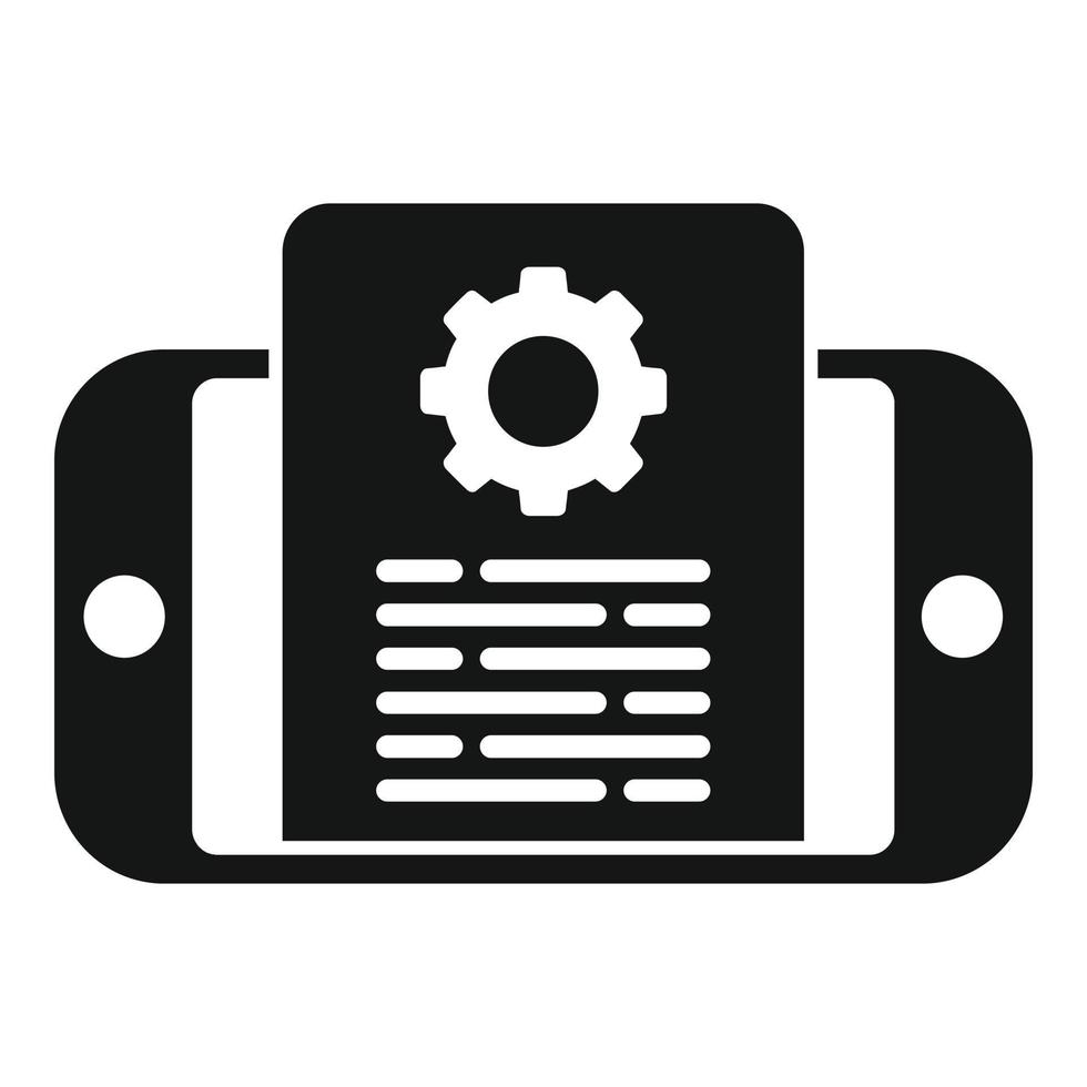 Phone technical document icon simple vector. Paper manual vector