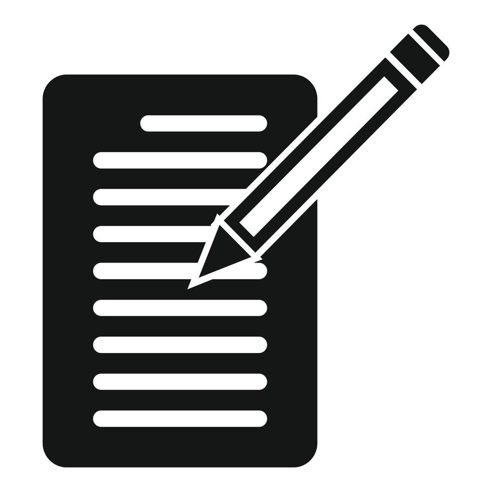 Write technical document icon simple vector. Paper manual vector