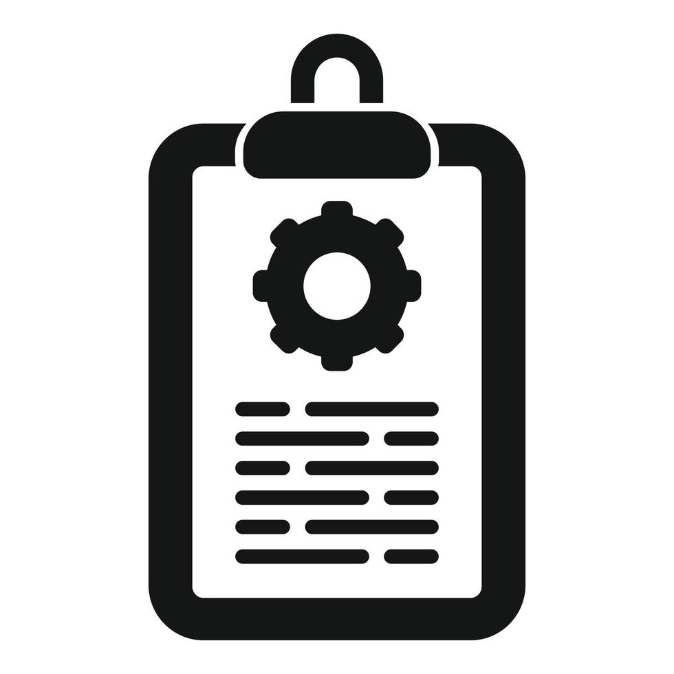 Clipboard help icon simple vector. Business manual vector